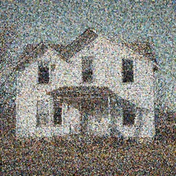 Abandoned white farm house, boarded up windows, dry plants surrounding it, photorealistic, atmospheric