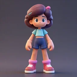 an action figure of steven universe, rendered in blender, highly detailed
