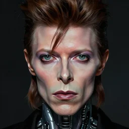 portrait of a david bowie cyborg, victorian, concept art, detailed face, fantasy, close up face, highly detailed, cinematic lighting, digital art painting by greg rutkowski