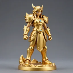 A golden statue of Zard from the video game Adventure Quest.