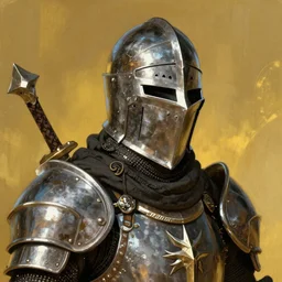 close up portrait of the Knight, in style of Dark Souls 3 and Elden Ring, by Wlop, fantasy matte painting, golden ratio, trending on cgsociety, highly detailed, vivid and vibrant