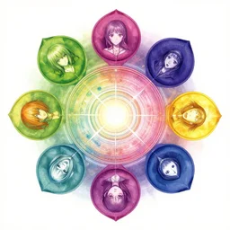 album cover art for magic circle of colors by akihiko yoshida