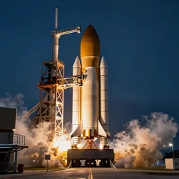 a banana rocket on launch padat nasa's kennedy space center ( ksc ) in florida