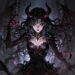 Anime girl activating her evil powers of darkness and death that she can only use once and she can never use it because if she does then shortly after she will die, detailed, centered, digital painting, artstation, concept art, donato giancola, Joseph Christian Leyendecker, WLOP, Boris Vallejo, Breathtaking, 8k resolution, extremely detailed, beautiful, establishing shot, artistic, hyperrealistic, beautiful face, octane render, cinematic lighting, dramatic lighting, masterpiece