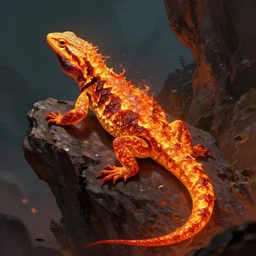 fire lizard, digital Art, Greg rutkowski, Trending artstation, cinematic