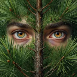 pine tree monster. extreme fine detail background, highly detailed, detailed eyes, high quality, digital painting, hyperrealistic, by gaston bussiere, j. c. leyendecker, craig mullins