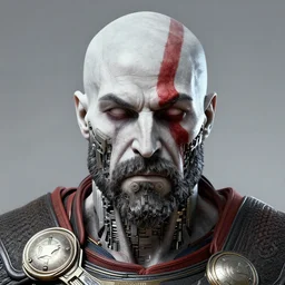symmetry!! portrait of thor in the style of god of war, machine parts embedded into face, intricate, elegant, highly detailed, digital painting, artstation, concept art, smooth, sharp focus, illustration, art by artgerm and greg rutkowski and alphonse mucha, 8 k