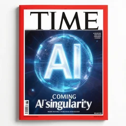 TIME magazine cover, the coming AI singularity, by Kilian Eng, 4k