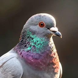 Portrait of anthropomorphic Pigeon. Beautiful digital art by Greg Rutkowski and Alphonse Mucha. pigeon head