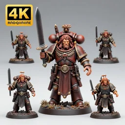 8 0 mm resin detailed miniature of a warhammer 4 0 k hobbits, product introduction photos, 4 k, full body,