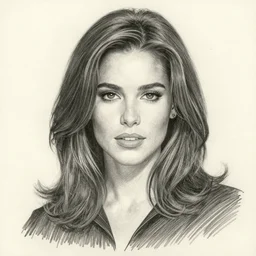 julee cruise, pencil drawing