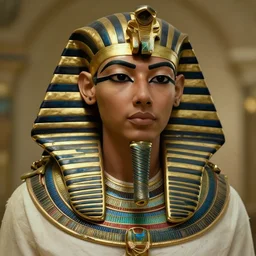 An egyptian pharaoh as The American Psycho, cinematic still