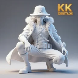 3d render of a still of One piece, white, blender, trending on artstation, 8k, zenith angle, dramatic lighting, highly detailed,