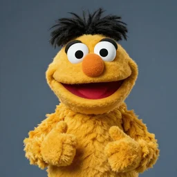 progressive commercial character flo as a muppet puppet, realistic photo
