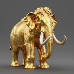 golden mammoth in leticia gillett's style 3 d
