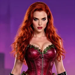 A beautiful portrait of a Daria Strokous as Poison Ivy from Batman movie, digital art by Eugene de Blaas and Ross Tran, vibrant color scheme, highly detailed, in the style of romanticism, cinematic, artstation, Greg rutkowski