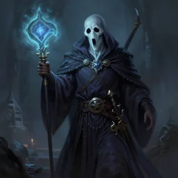 a necromancer ghost, by justin gerard and greg rutkowski, digital art, realistic painting, dnd, character design, trending on artstation