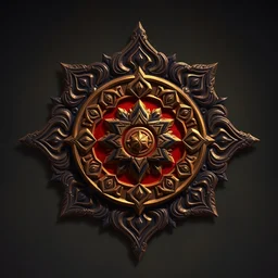 hindu ornament, in concept art of main menu loading screen background. for russian mmorpg by katauri, artstation, behance, style of hearthstone