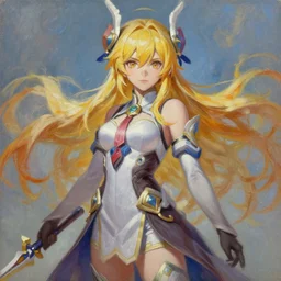 cirno from touhou in the style of league of legends, by ross tran, oil on canvas