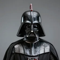 darth vader wearing the mohawk attachment