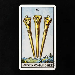 three of wands tarot card by austin osman spare