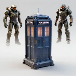 3 d sculpt environment building prop, star citizen, halo, mass effect, elysium, the expanse, high tech industrial, artstation unreal of a technological device in the shape of an industrial tardis missile rack