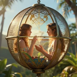 the orb of dreams, sunlight study, art nouveau, by rachel ruysch and ( ( ( ( lisa frank ) ) ) ), 8 k, sharp focus, octane render, ( ( ( kauai ) ) )