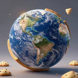 Earth being cut by a cookie, realistic 4k octane beautifully detailed render, 4k post-processing, highly detailed, intricate complexity, epic composition, magical atmosphere, cinematic lighting, masterpiece, ultra hd