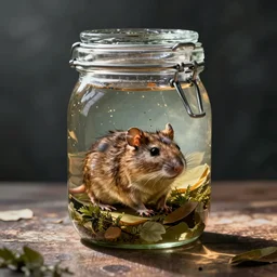 a jar with pickled rats