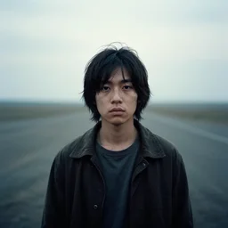 a 35 mm analog portrait photo of a lost person, cinematic, award winning, masterpiece