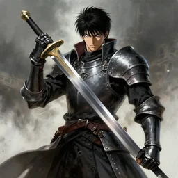 a knight with a large sword, digital painting masterpiece by kentaro miura, hyper detailed, realism, gorgeous, beautiful, 4 k manga wallpaper, inspired by berserk