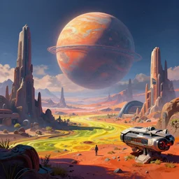 Star Wars Alien Planet Landscape Concept Art, futuristic, sci-fi, vibrant colors, 8k photorealistic, HD, high details, trending on artstation