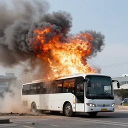 bus explodes