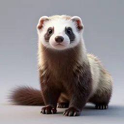 A ferret as an animatronic, hyperdetailed, artstation, cgsociety, 8k