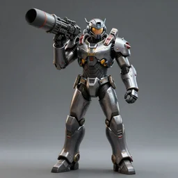 Full body single character techno organic power armor with a large draconic rocket launcher on the shoulder, action scene, fight scene, good value control, high quality, 4k, ultra realistic, highly detailed, illustration, promotional image, matte painting, rule of thirds, centered, cinematography