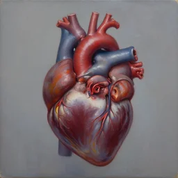 Human Heart, hyper-realistic oil painting, Body horror, biopunk, by Alex Pardee