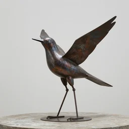 metal bird sculpture by christian funnell