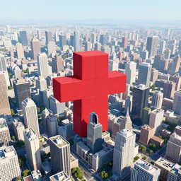 city aerial view, tetris