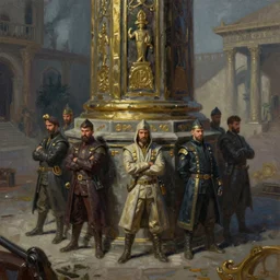secret society base, cinematic shot, oil painting by jama jurabaev, extremely detailed, brush hard, artstation, for aaa game, high quality, brush stroke