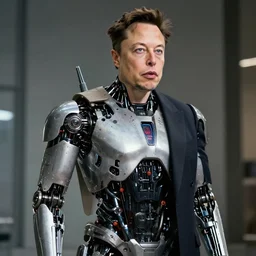 Elon musk as a terminator robot