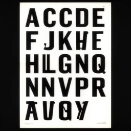 a typographic poster depicting the alphabet, swiss graphic design, by adrian frutiger, trending on artstation,