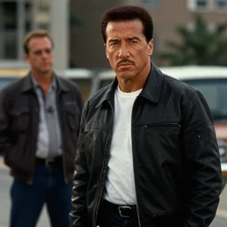 steven seagal starring in miami vice, realistic stills from the tv series, gritty drama by michael mann