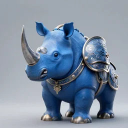 An andromorphic blue rhino wearing paladin armor, intricate artwork by Tooth Wu and greg rutkowski and artgerm and justin gerard, cinematic, hyper realism, high detail, octane render, unreal engine, 8k, Vibrant colors, Smooth gradients, High contrast, depth of field, aperture f2.8