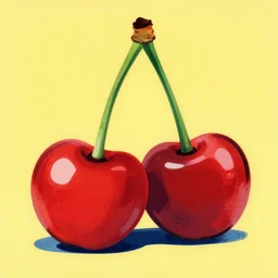 a perfect red cherry by jim mahfood, 7 0 s style, popart, trending on artstation