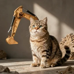 a cat dressed as a dig