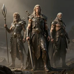 when time stands still the gods arise, concept art, unreal engine 5, realistic, trending on art station