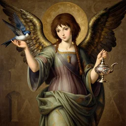 florence italy in 1 8 2 0, an angel holds a nightingale bird in one outstretched hand and a turkish lamp in the other, finely detailed perfect art, gapmoe yandere grimdark, trending on pixiv fanbox, painted by greg rutkowski makoto shinkai takashi takeuchi studio ghibli