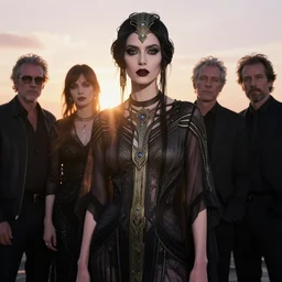 photographic portrait of a stunningly beautiful gothic art deco female in soft dreamy light at sunset, god rays, contemporary fashion shoot, by edward robert hughes, annie leibovitz and steve mccurry, david lazar, jimmy nelsson, breathtaking, 8 k resolution, extremely detailed, beautiful, establishing shot, artistic, hyperrealistic, beautiful face, octane render
