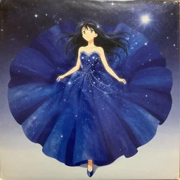album cover art for blue waltz dress of stars night akihiko yoshida