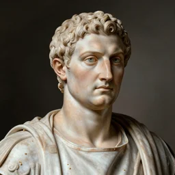 A 17th century Baroque Painting of Augustus, portrait of Augustus, grainy, realistic, very realistic, hyperrealistic, highly detailed, very detailed, extremely detailed, very neat, very epic, very cool, detailed, trending on artstation